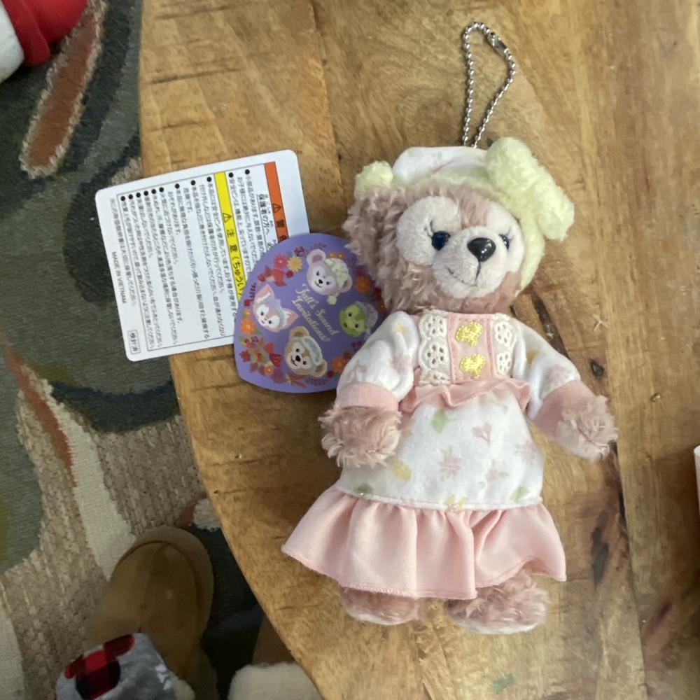 Disney ShellieMay Plush Bear Keychain Duffy and Friends Pink Outfit with Tags