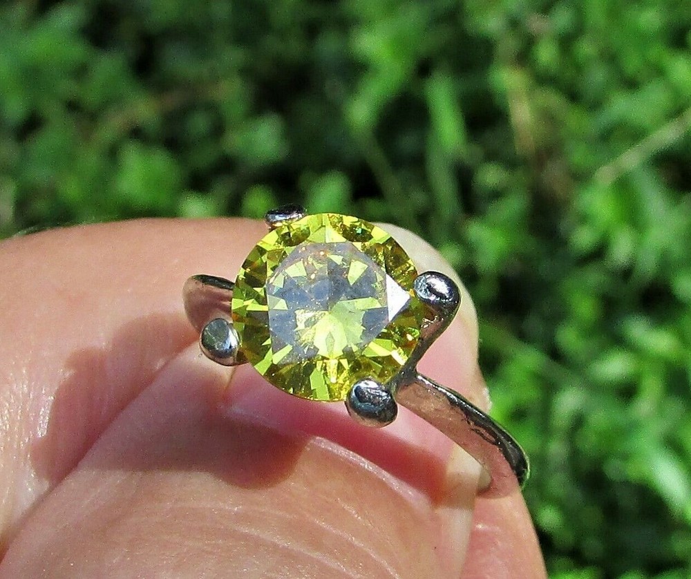 Citrine Silver EP Size 5 November Birthstone Ring