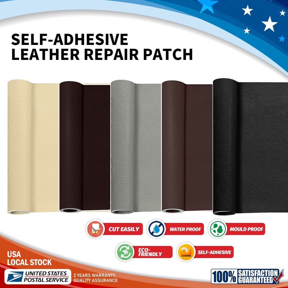 Fabric Patch Tape - Self Adhesive, Durable Repair Kits for Upholstery, Car Seats