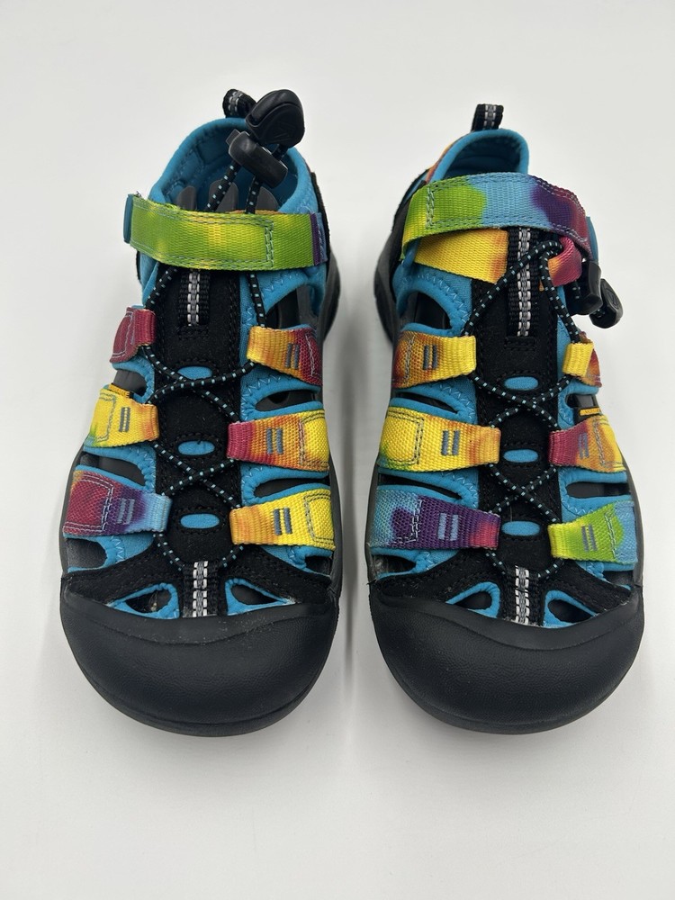 KEEN Newport H2 Kids Water Sandals Size 4 Rainbow Tie Dye Hiking Swim Outdoor Active Shoes NWT