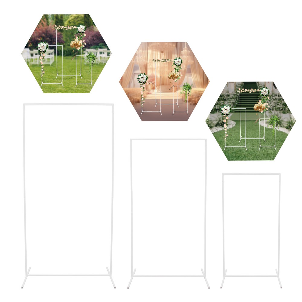 Rectangular Metal Balloon Backdrop Stand with Sturdy Frame