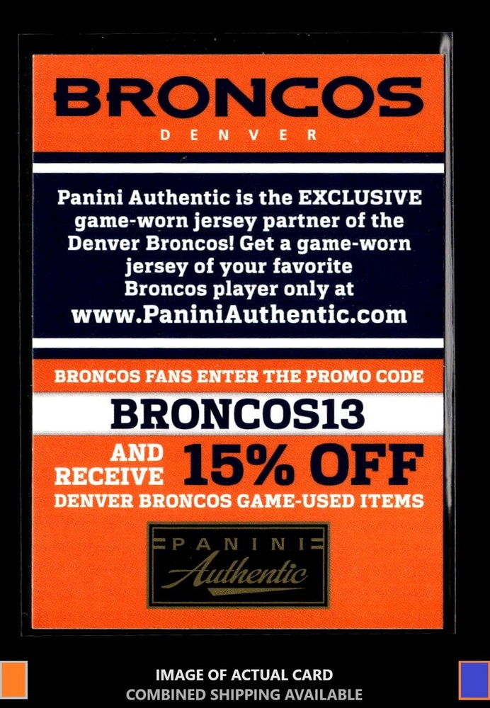 2013 Score Denver Broncos SGA #NNO Coupon Card-image