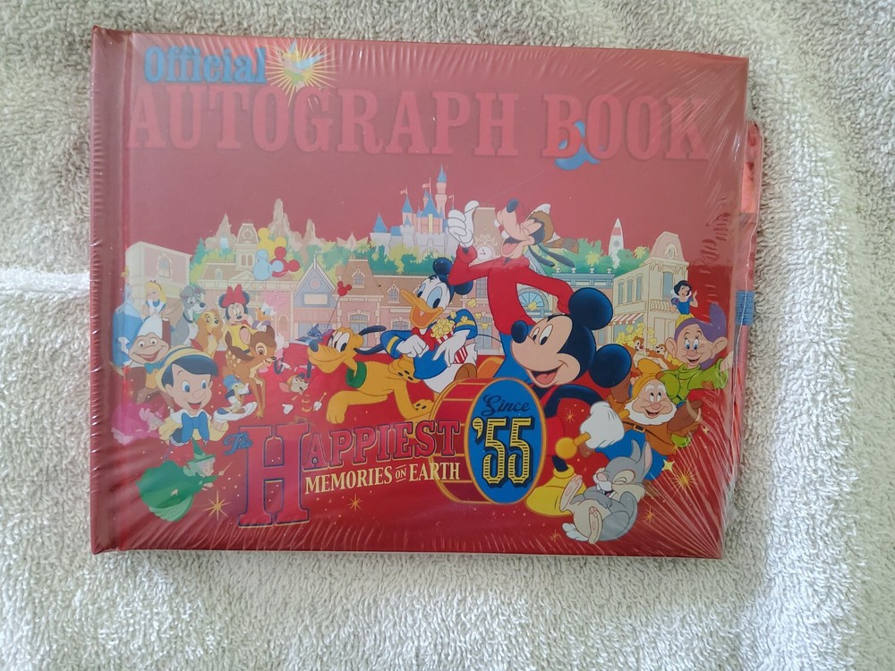 2010 Disneyland 55th Anniversary Autograph Book with Pen Featuring Mickey and Walt Disney  
