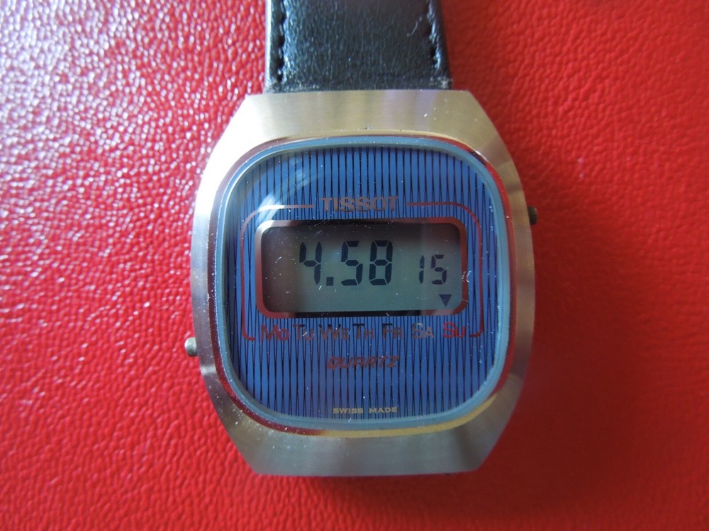 Tissot Vintage LCD Quartz Wrist Watch J 6934 NOS