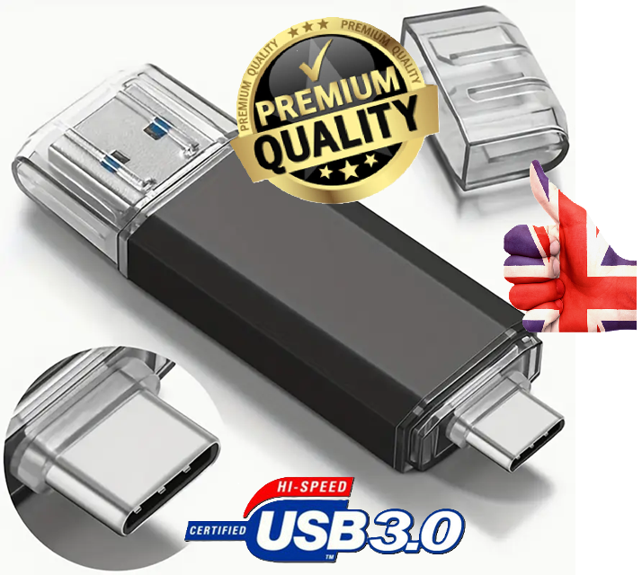 128GB Memory Stick USB 3.0 Type-C Photo stick Flash Pen Drive Android/Samsung/PC