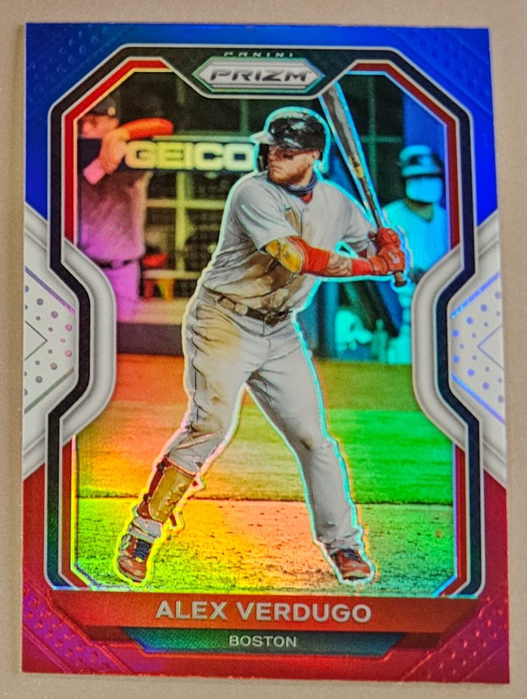 2021 Panini Prizm Alex Verdugo Red White and Blue Prizm #11 Boston Red Sox
