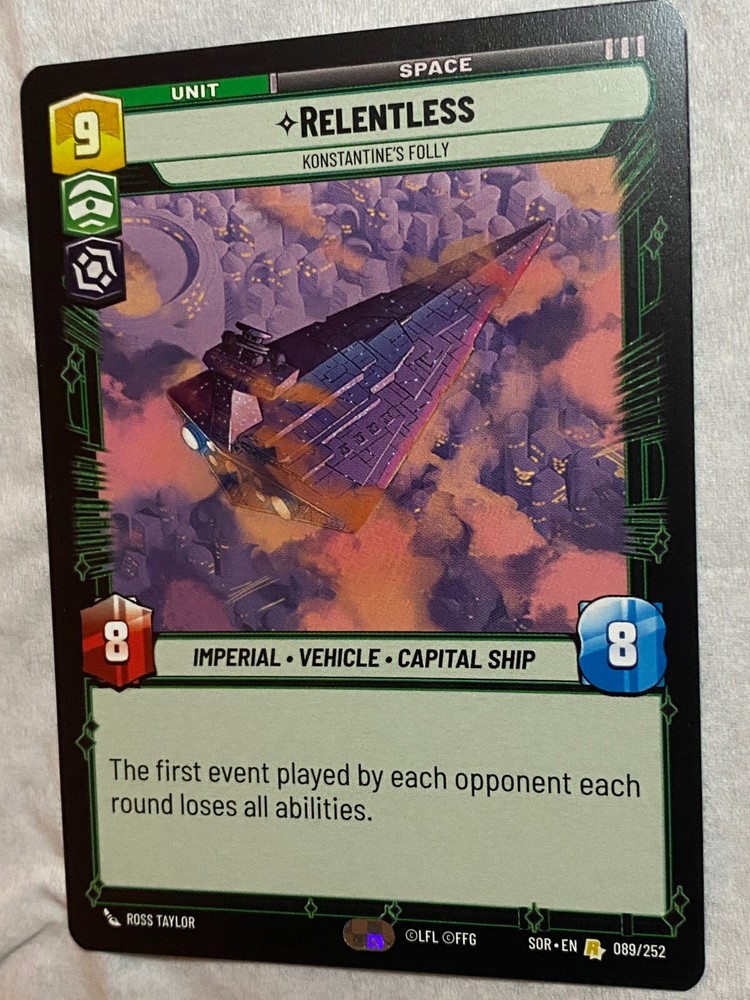 STAR WARS UNLIMITED TCG SoR RELENTLESS Rare Card NM