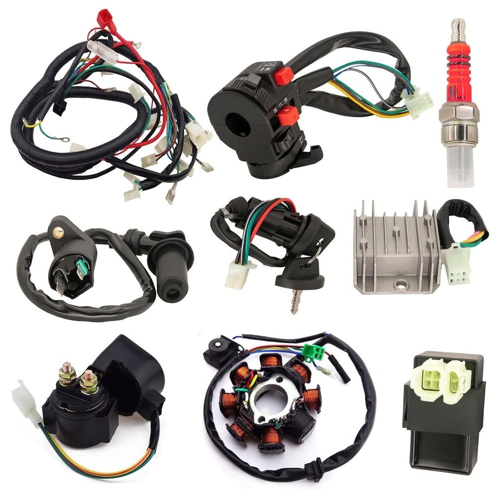 Complete Wiring Harness Kit ATV Wire for GY6 150Cc 125Cc Scooter Moped 4-Stroke
