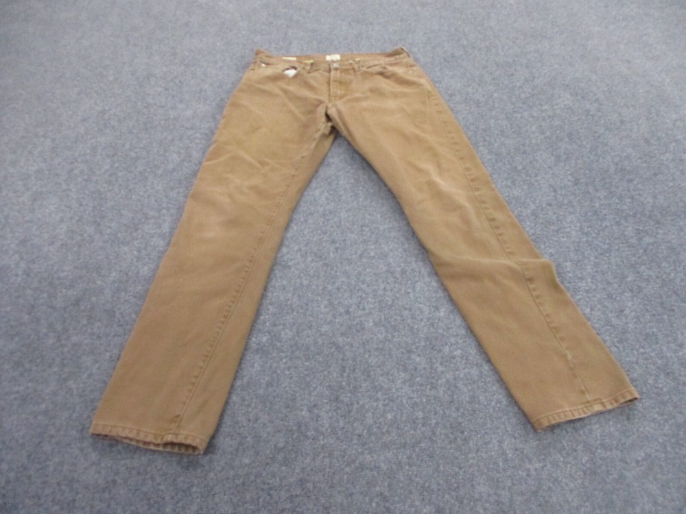 J Crew Mens 32x34 Brown Duck Lined Twill Chino Dress Pants