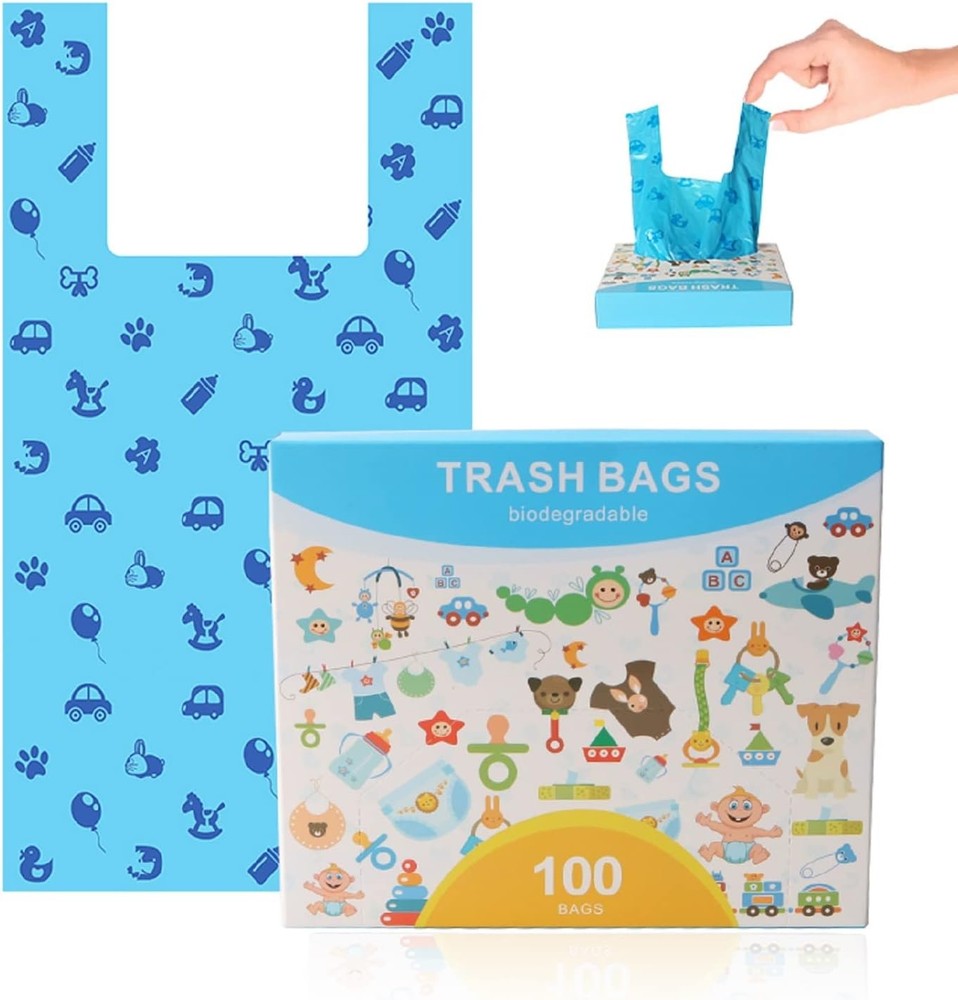 Odor Sealing Cat Litter Poop Clump Pick-Up Bags with Handles Scoop Tie Bags Dog