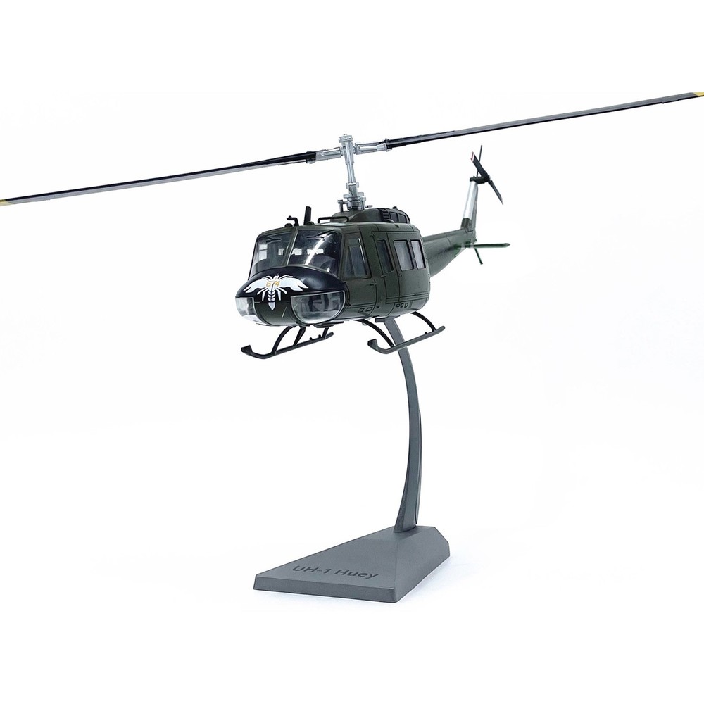 Premium US Army Huey Helicopter Diecast Model 1:48 Scale Collector's Display