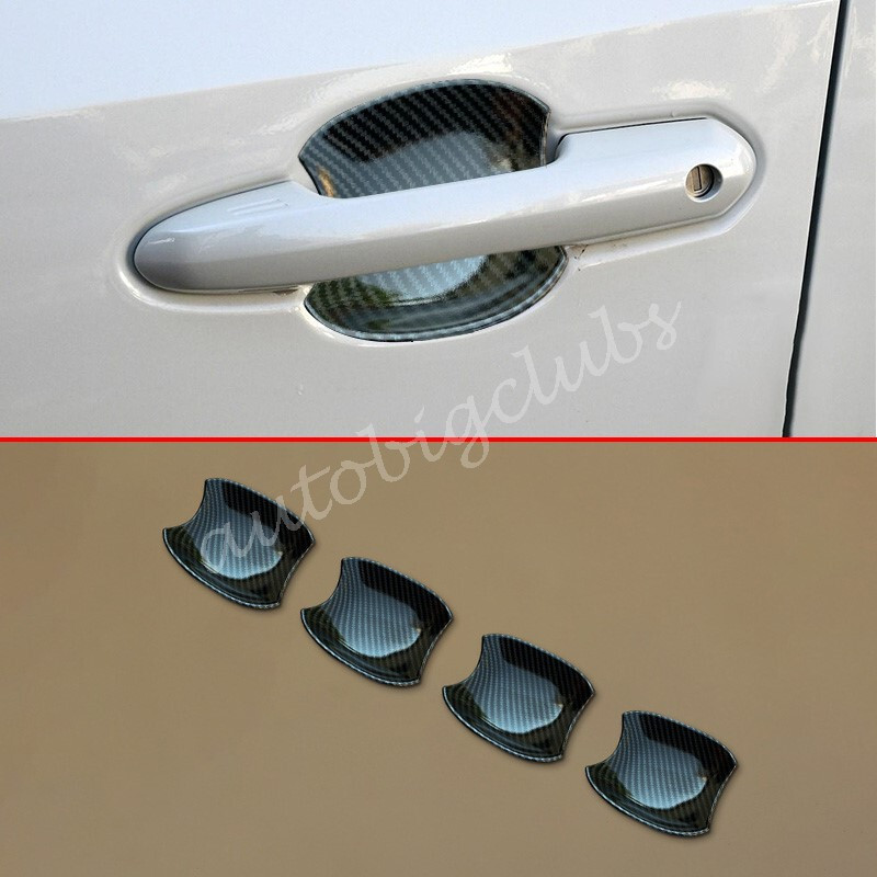 For Toyota RAV4 2019-2025 Carbon Fiber Door Bowl Cover Trims Accessories