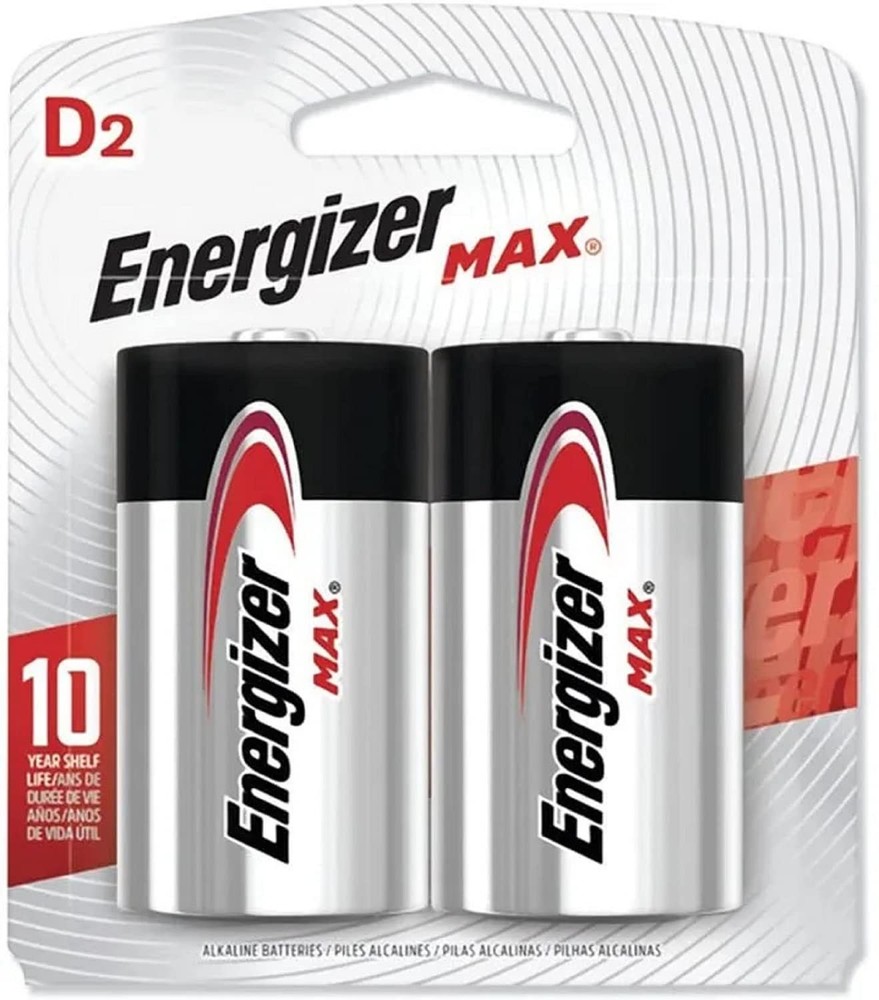 Energizer MAX D Batteries D Cell Alkaline Lithium Batteries 2ct (11 Pack)