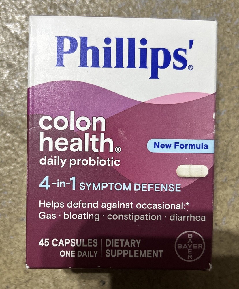 Phillips Daily Probiotic Supplement Colon Health 45ct Exp 06/2025