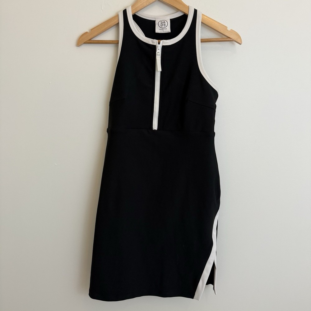 Sage Collective Active Sport Dress Womens Small Black White Trim Tennis Golf
