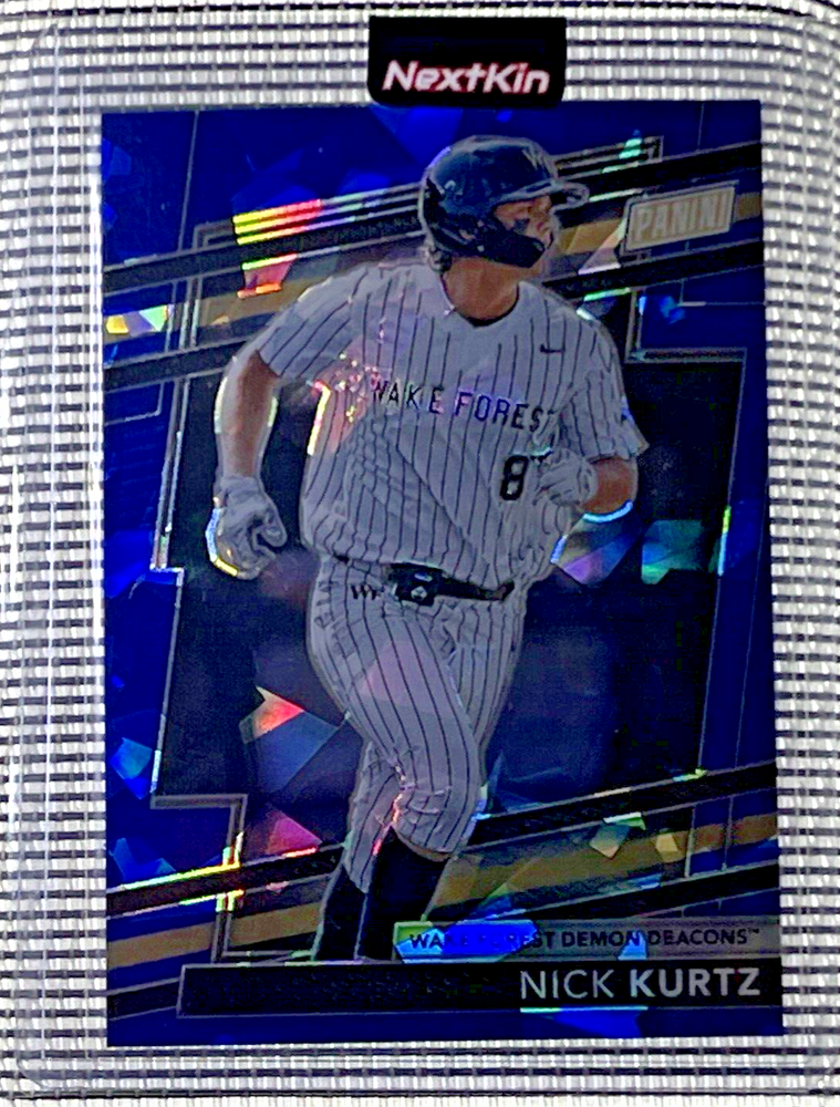 2024 Panini National VIP Nick Kurtz Blue Sparkle /124 Prospects Card