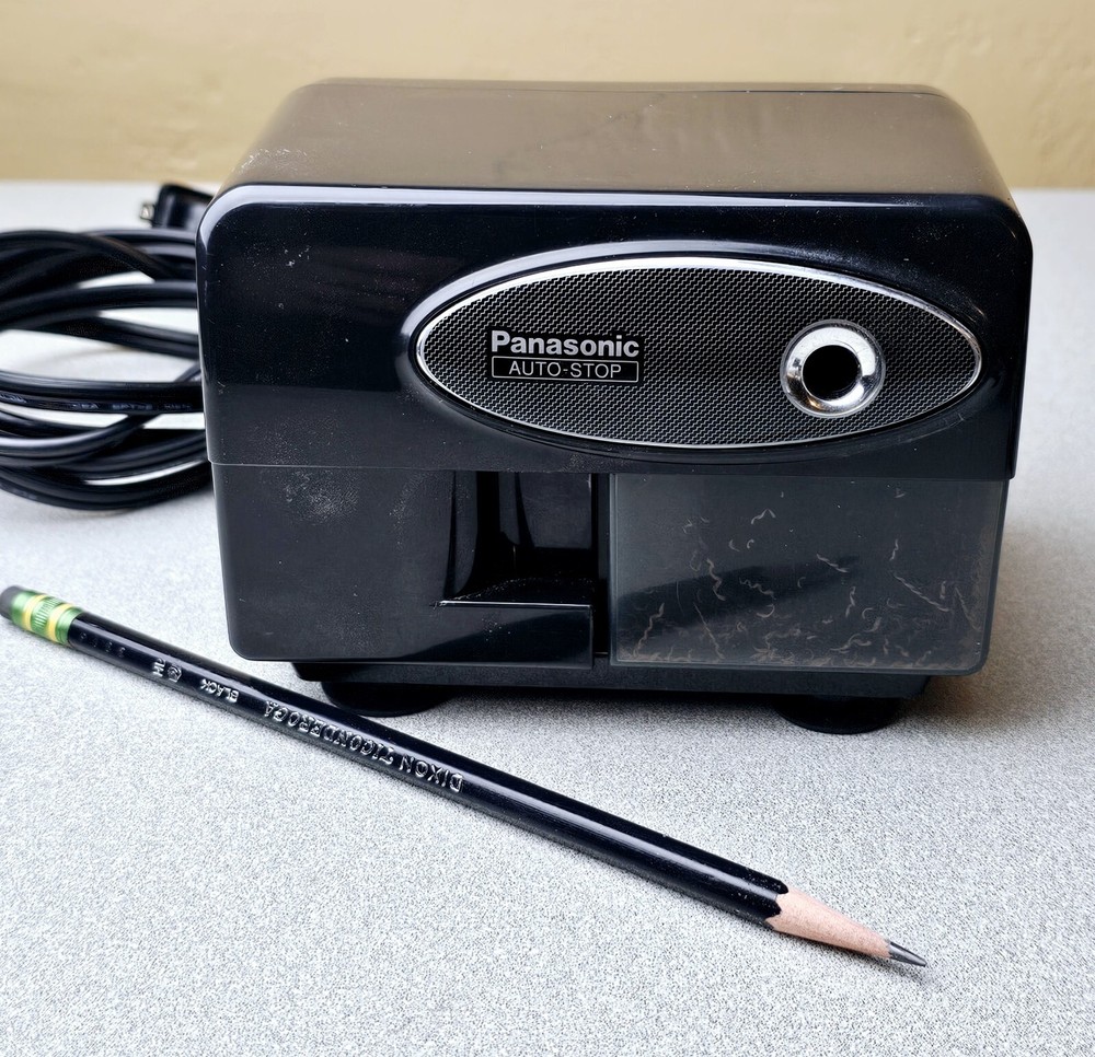 Panasonic Auto Stop Electric Pencil Sharpener KP-310 Suction Cup Tested & Works
