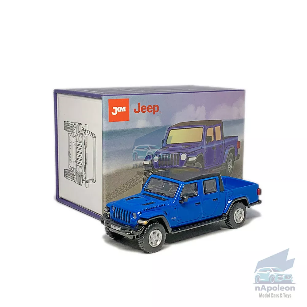 1/64 Jeep Wrangler Gladiator Pickup Model Car Diecast Vehicle Collection Blue