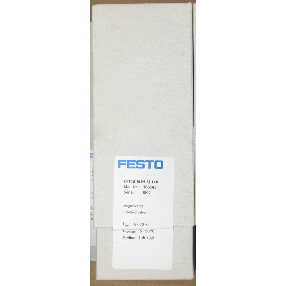 one new FESTO CPE18-M1H-5J-1/4 163143 Solenoid Valve Free shipping
