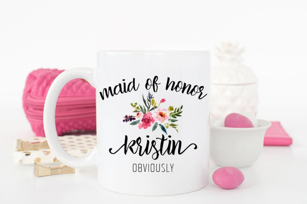 Hilarious Maid of Honor Proposal Gift Idea - Personalized Mug
