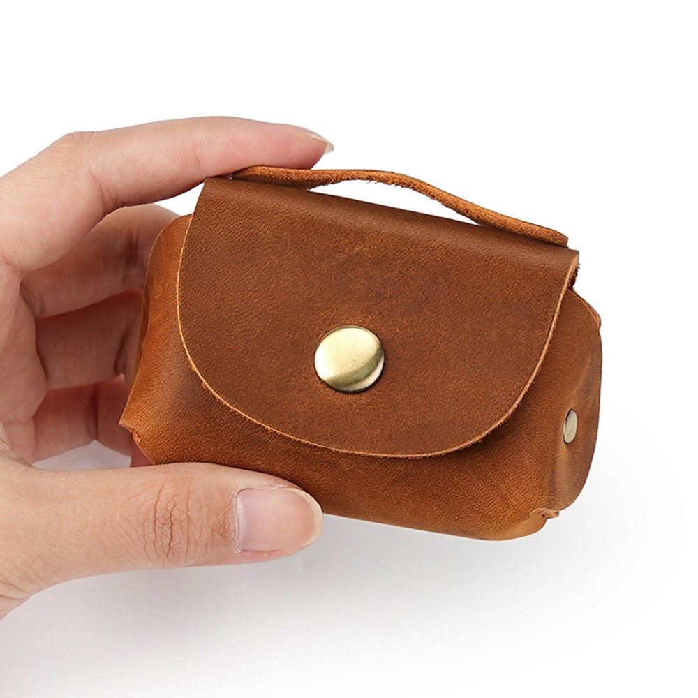 Unisex Soft Real Leather Zip Wallet for Coins Keys Money  