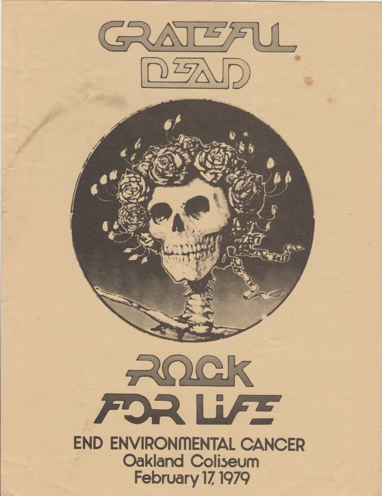 Grateful Dead Rock For Life Oakland Coliseum 1979 Concert Program