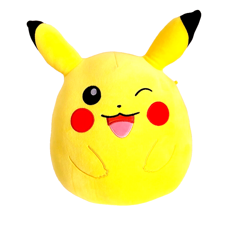 Squishmallow Pikachu Plush Toy Pokémon Winking Ultrasoft Cuddly Stuffed  12
