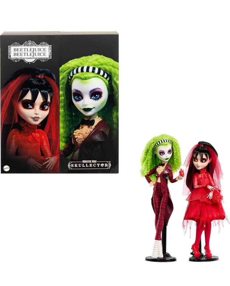 Monster High Skullector Beetlejuice Betelgeuse and Lydia Doll 2-Pack PRESALE