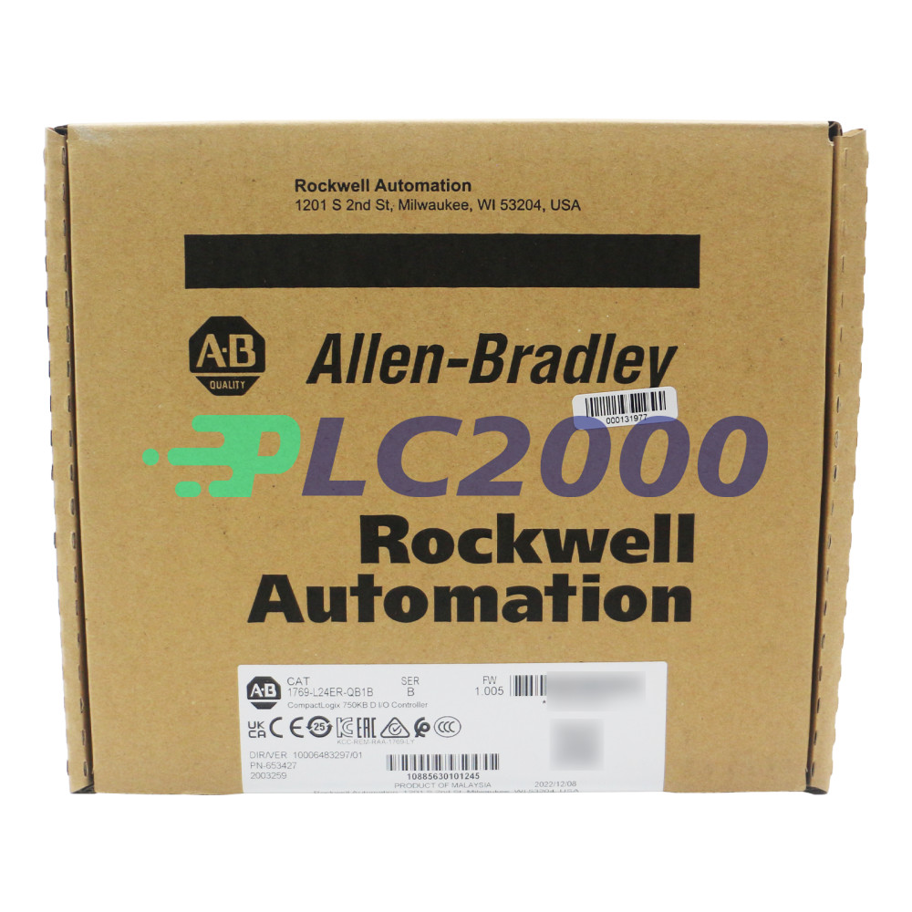 New Allen-Bradley 1769-L24ER-QB1B CompactLogix 750KB DI/O Controller