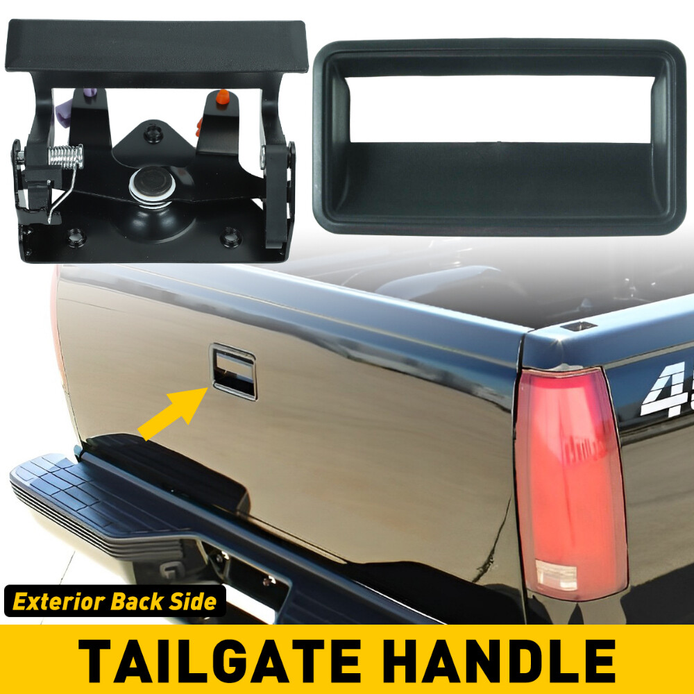 Black Tailgate Handle & Bezel for Chevy GMC 1500 2500 3500 Pickup Trucks
