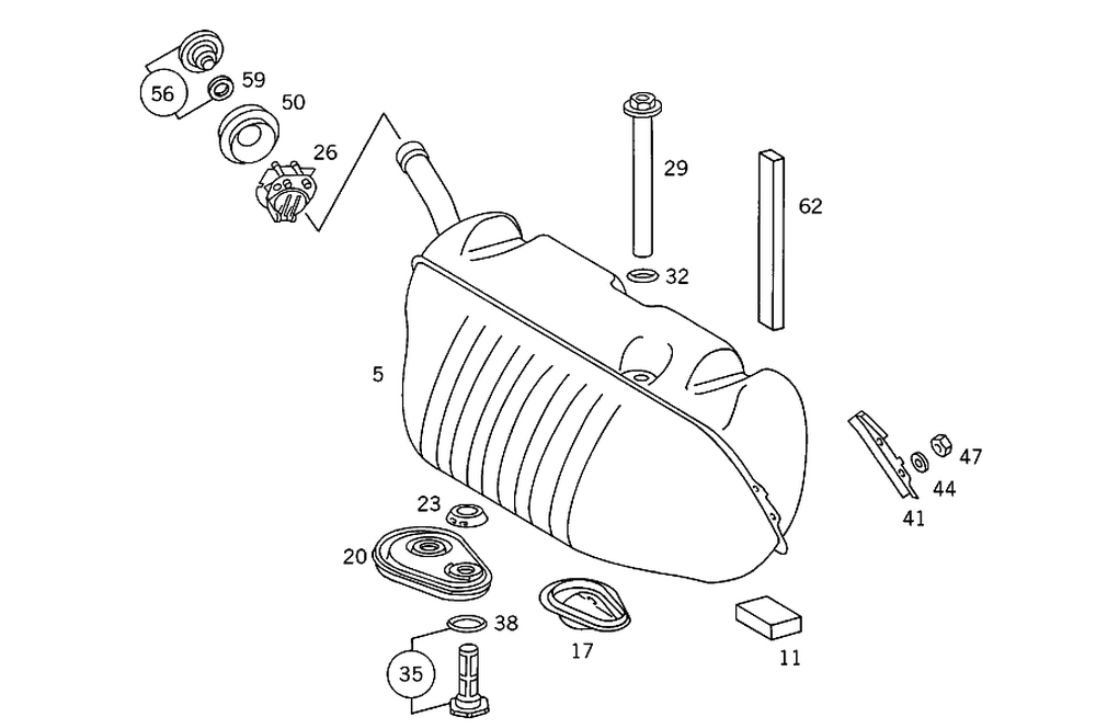 Genuine Mercedes-Benz Fuel Gauge Sender Unit 126-542-01-04