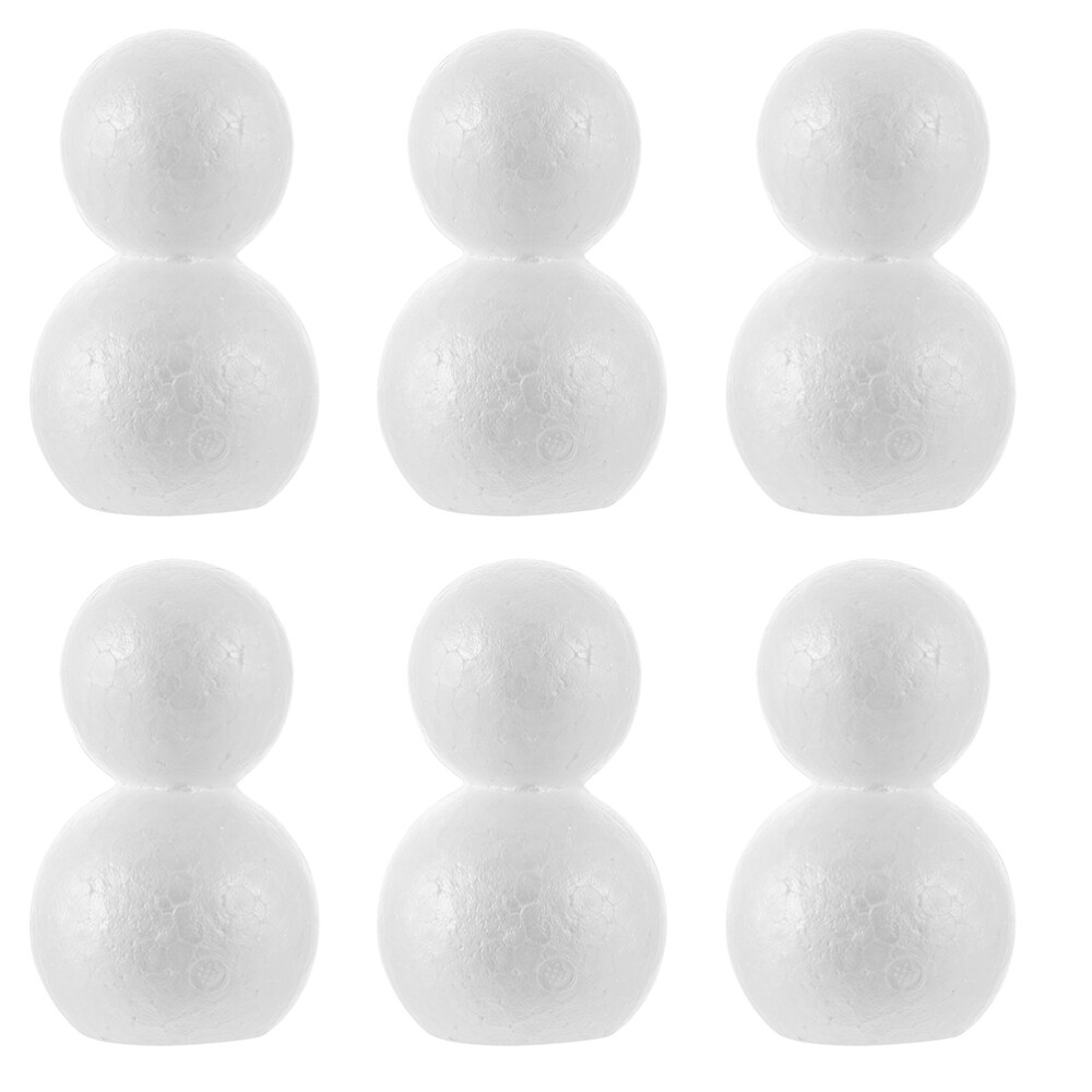 6 PCS Kids Crafts Globe for Snowman Foam Christmas Material