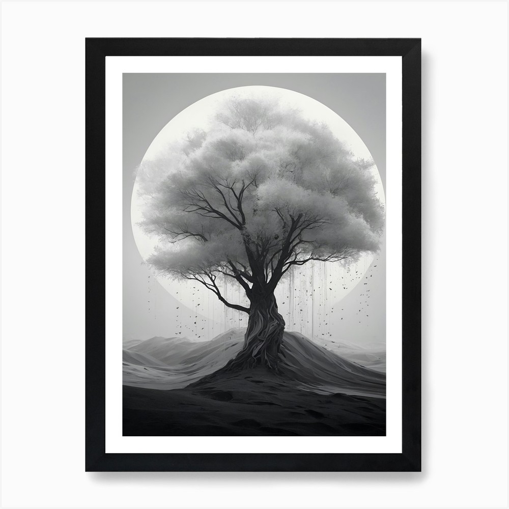 Lone Tree 1 Framed Art Print Canvas Wall Decor Picture Poster  