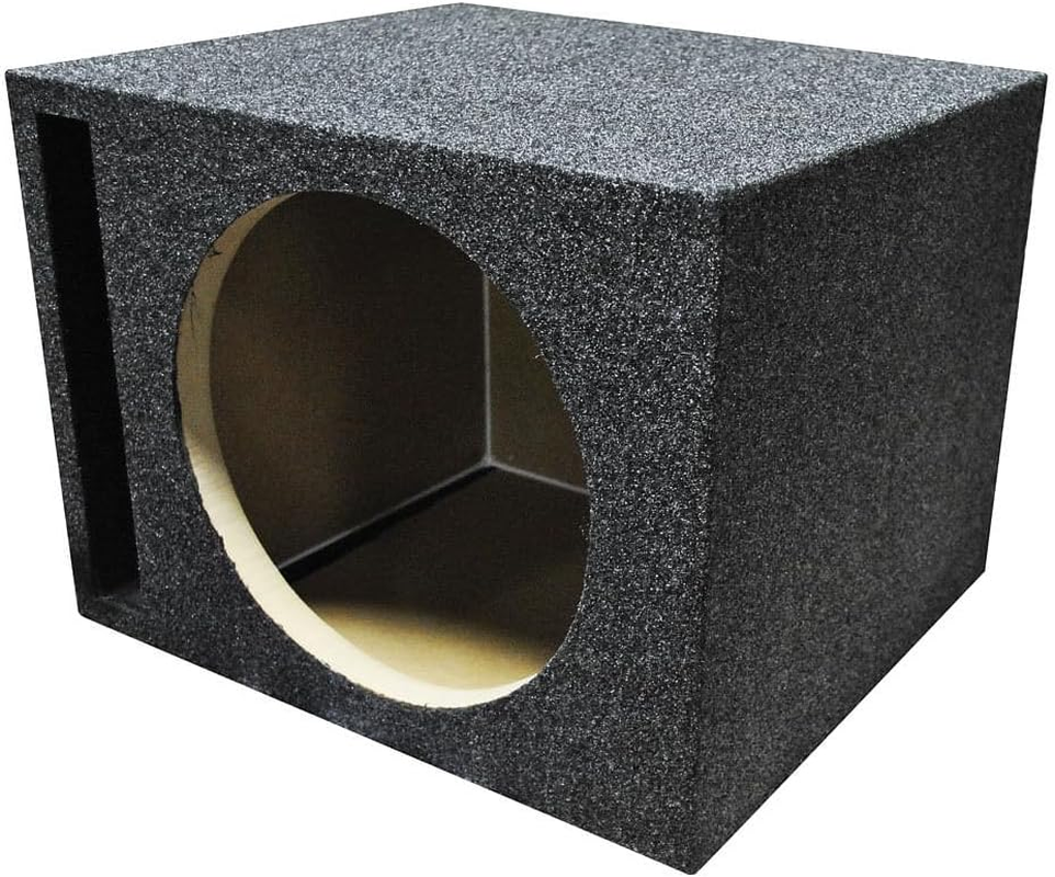 15 Inch Heavy-Duty Single Vented Carpet Covered Durable Car Audio Vehicle Subwoo