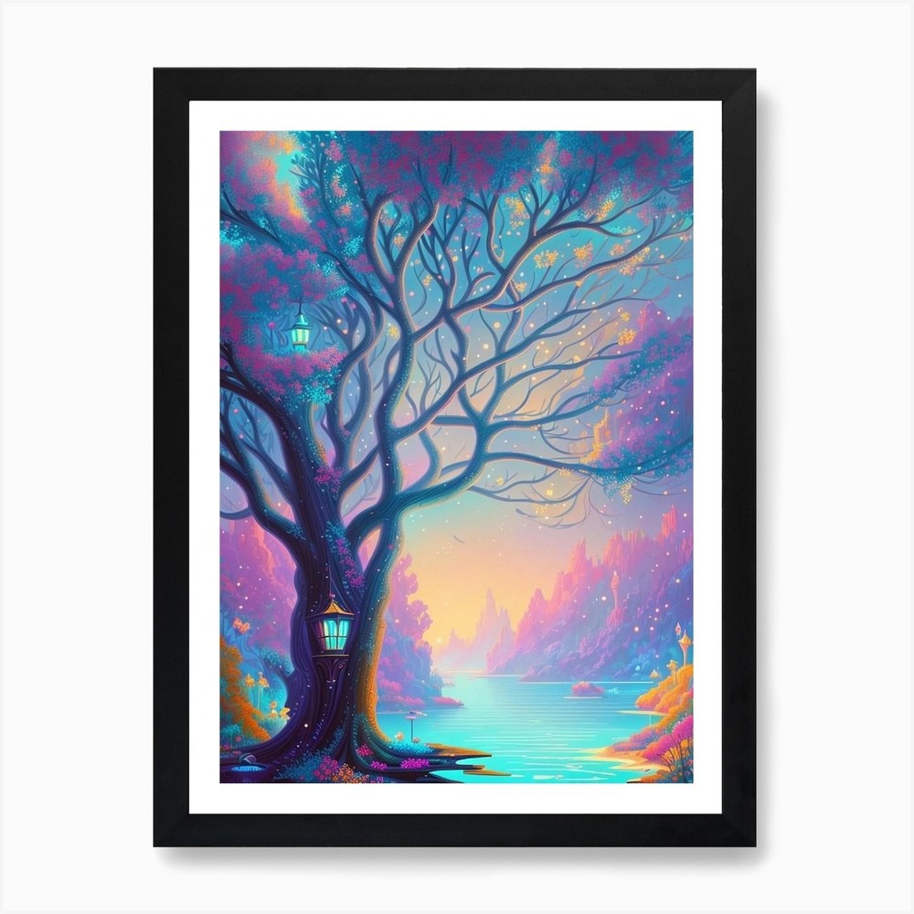 Tree in the Forest Framed Canvas Wall Art Print Poster Picture