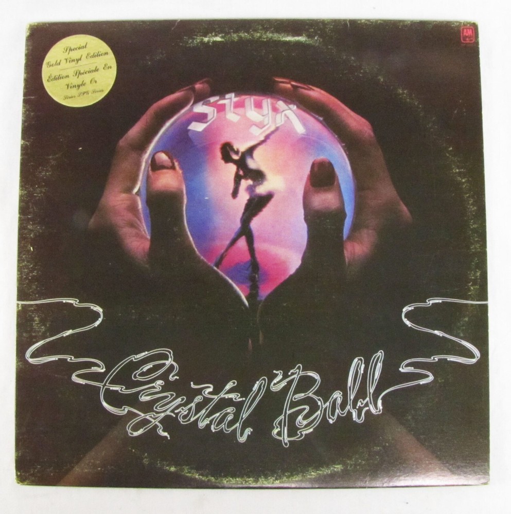 CANADA! Styx CRYSTAL BALL Rock LP, Gold 1st Ed Vinyl 1978 A&M Special Edition NM