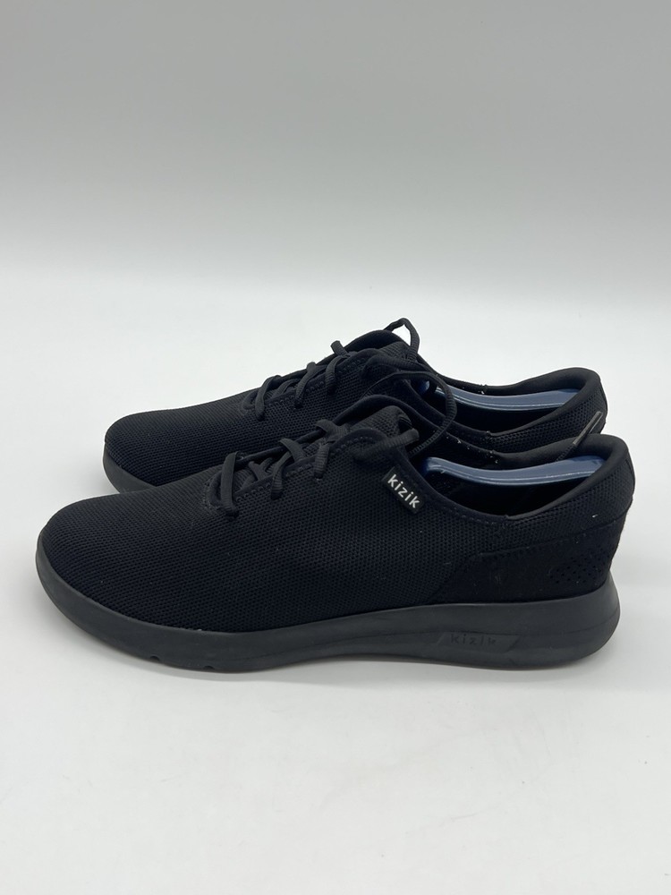 Kizik Madrid Eco Knit Hands-Free Slip-On Sneakers for Men 9 Wide Women 10.5 in Black