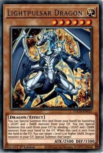 Lightpulsar Dragon TOCH-EN031 1st Edition Rare MP Condition