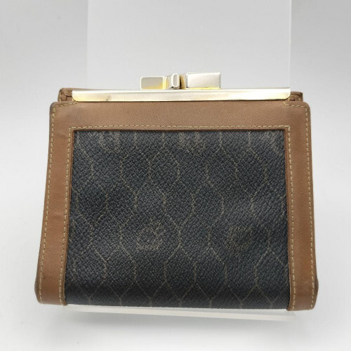 Christian Dior Honeycomb Leather Bi-Fold Wallet in Brown 2389