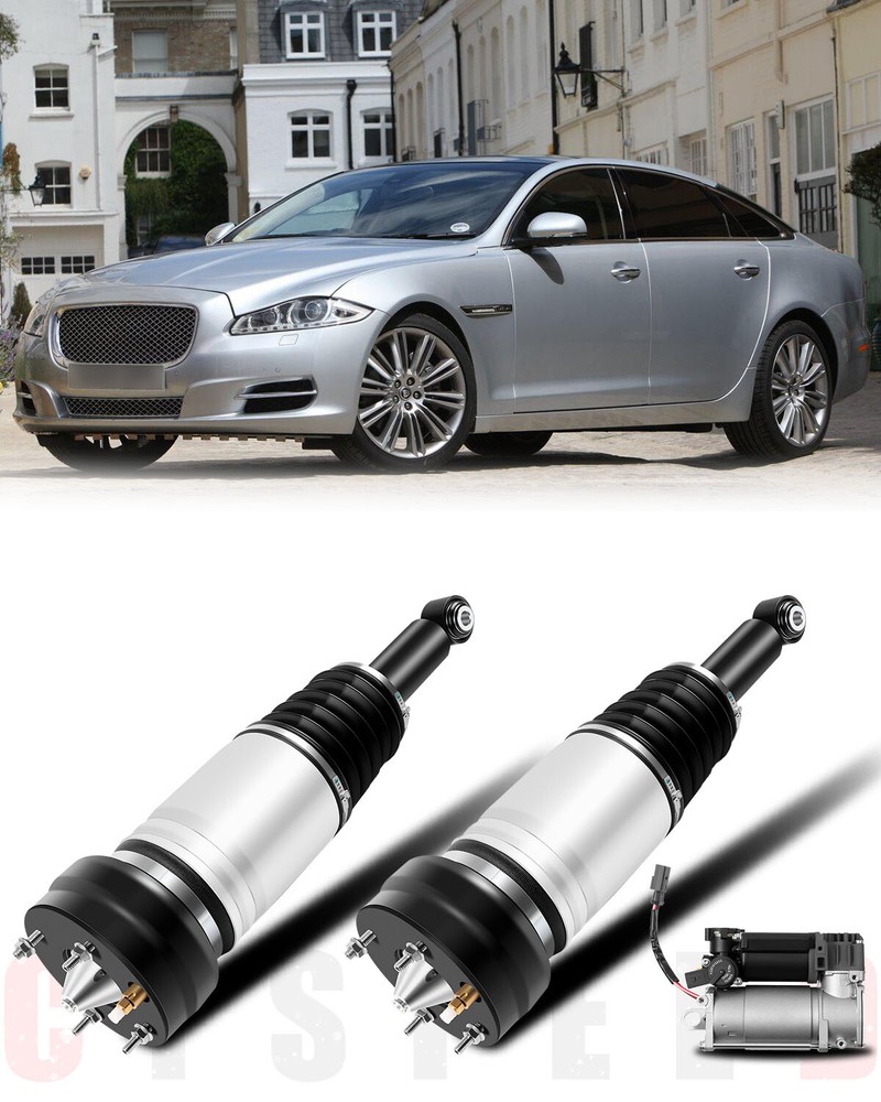 3* Rear Air Suspension Shock & Compressor For Jaguar Super V8 /Vanden Plas Base