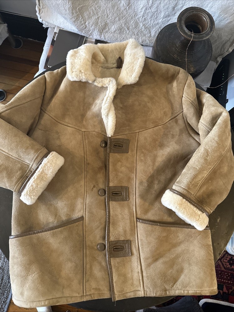 Alpine Ranch Men’s 100% Shearling,Sheep Skin Coat,Made in NZ
