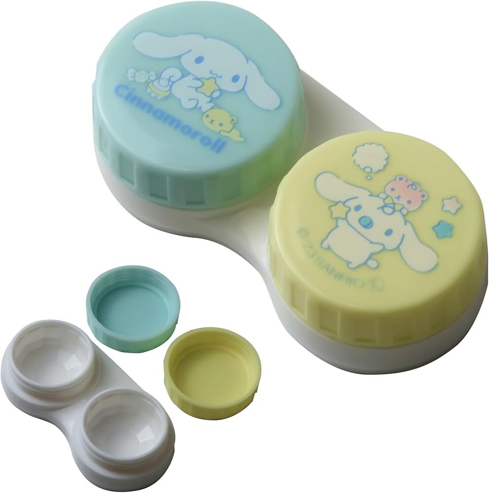Cute Kuromi Bunny & My Melody Cinnamon Roll Contact Lens Case – Left/Right Eye
