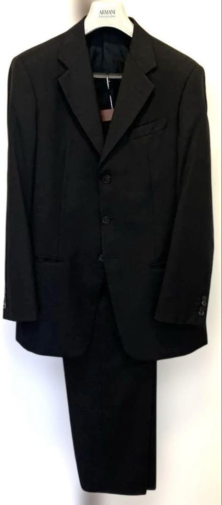 Armani Collezioni Black Business Suit Size 50 Italy Preowned 88cm Waist