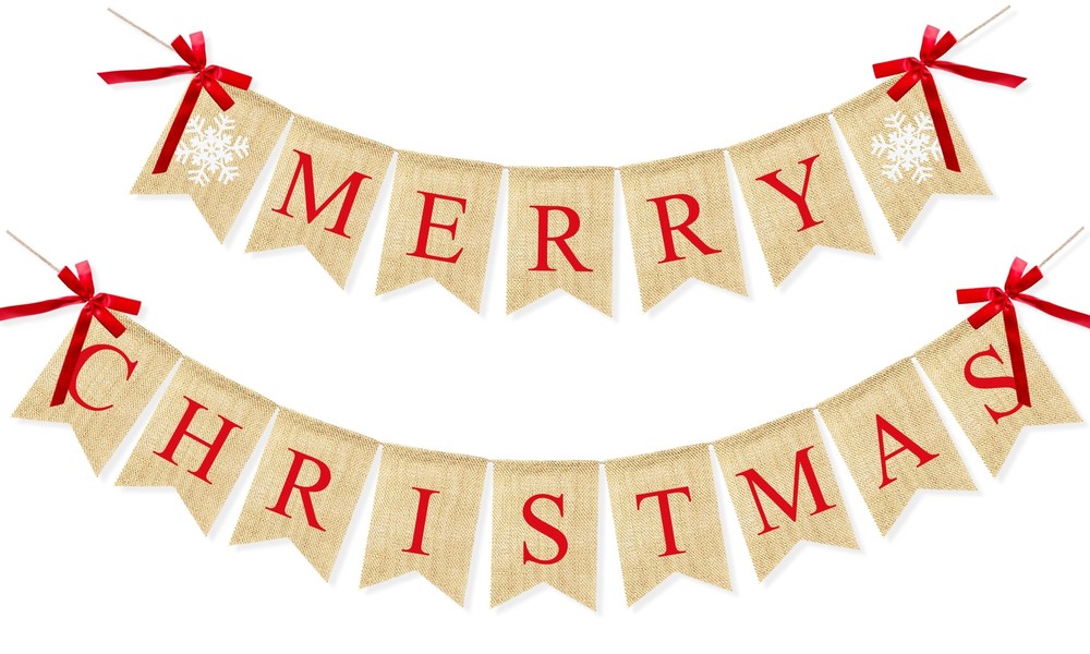 Merry Christmas Banner Happy Holidays Decorations, Christmas Decorations for ...