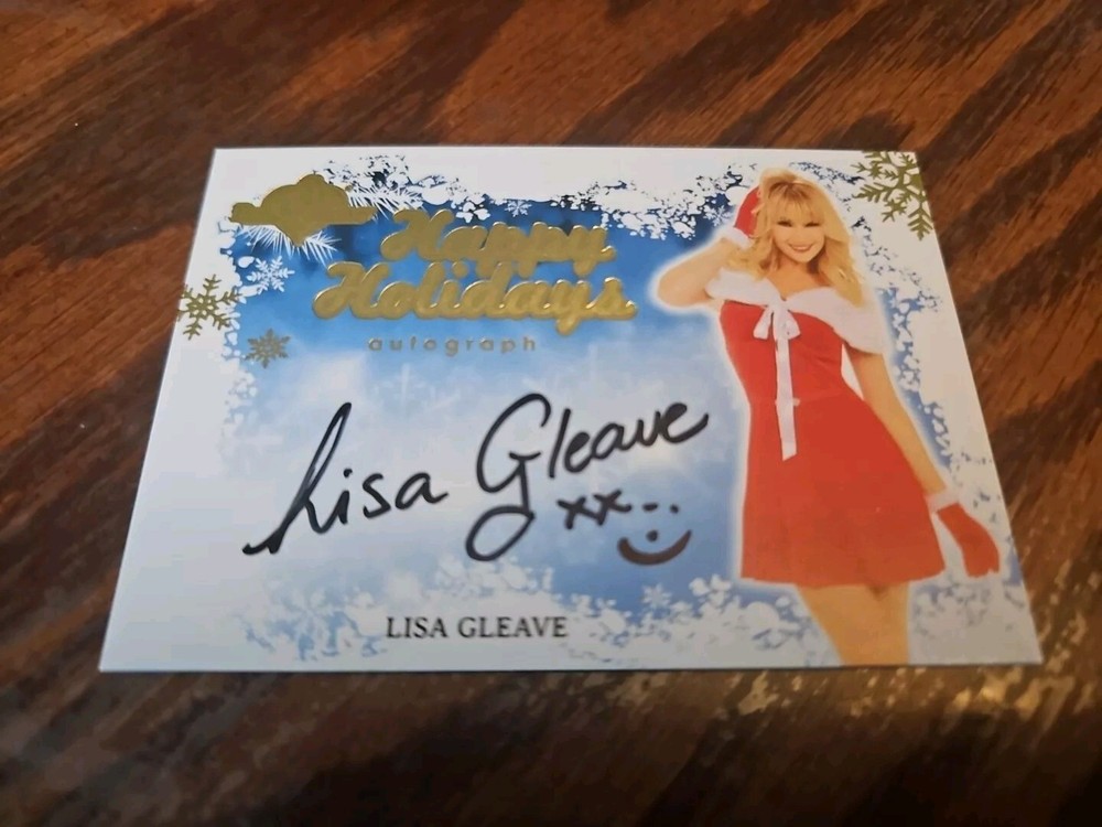 Benchwarmer 2012 Lisa Gleave Happy Holidays Autograph Gold Foil Auto Playboy