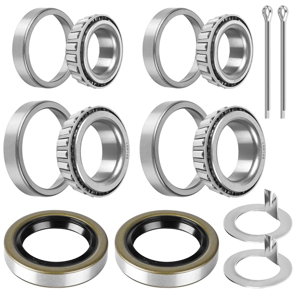 2 Set Trailer Bearing Kit Seals L44649/L44610, L68149/L68111 For 3500# Axle