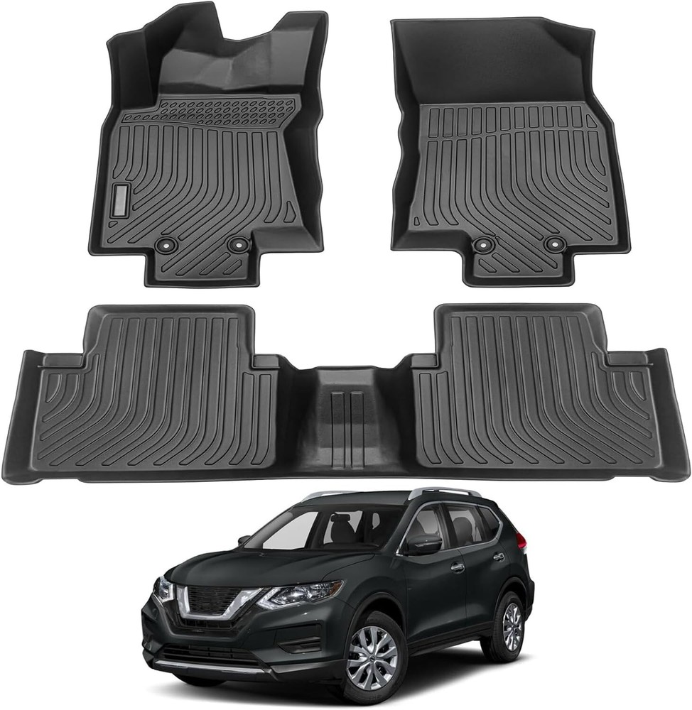 Car Floor Mats for 2014-2020 Nissan Rogue All Weather TPE Rubber Anti-slip Liner