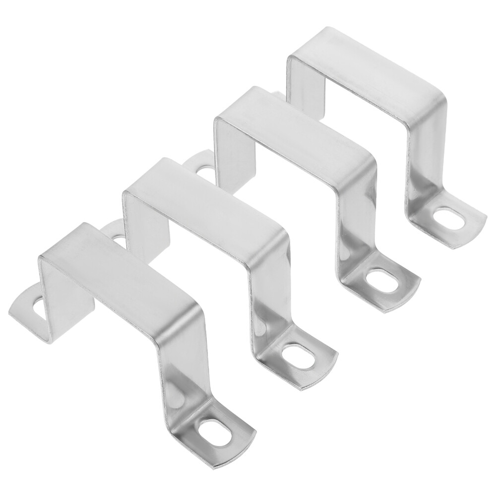 4PCS Pipe Clamp Square Tube Clamp Bracket 2x2 Inch Pipe Support Base Hanger