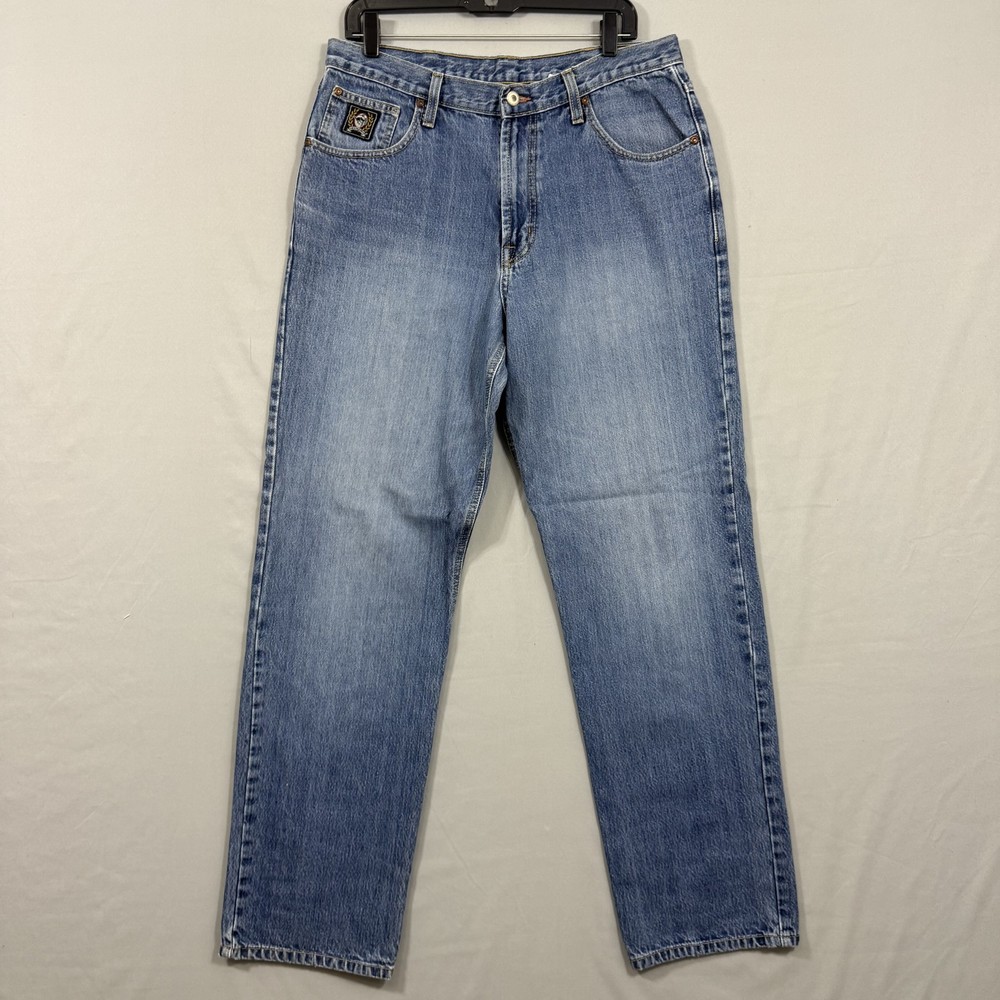 Cinch Up Jeans Mens 32x34 Relaxed Fit Medium Wash Western Denim Straight Leg
