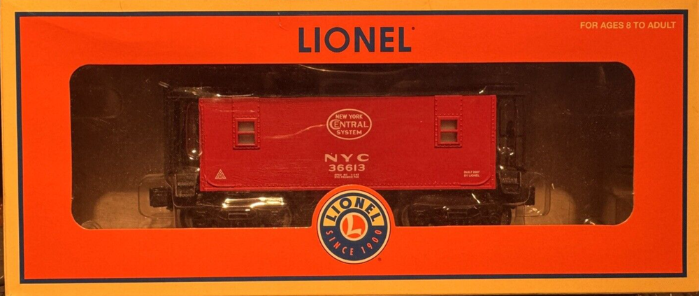 LIONEL 36613 NEW YORK CENTRAL CABOOSE. O GAUGE. NEW IN BOX